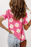 Pink Floral Crewneck Top