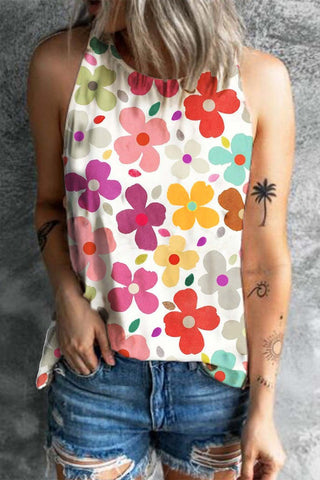 Funky Floral Sleeveless Top