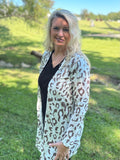 Leopard Open Front Cardigan