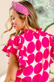 Fuchsia Big Dots Top