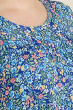 Navy Floral Tunic Blouse