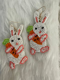 Bunny/Carrot Beaded Earrings