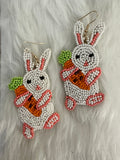 Bunny/Carrot Beaded Earrings