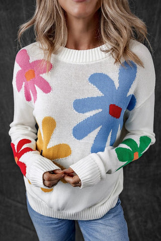 Floral Crewneck Sweater